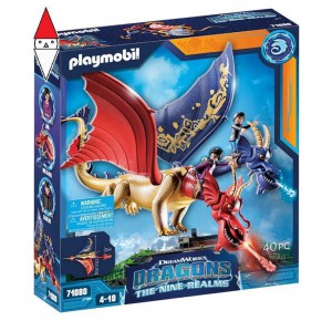 , , , COSTRUZIONE PLAYMOBIL DRAGONS THE NINE REALMS WU AND WEI WITH JUN