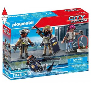 , , , COSTRUZIONE PLAYMOBIL UNITA SPECIALE - SET 4 PERSONAGGI