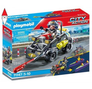 , , , COSTRUZIONE PLAYMOBIL UNITA SPECIALE - QUAD TERRA-ACQUA