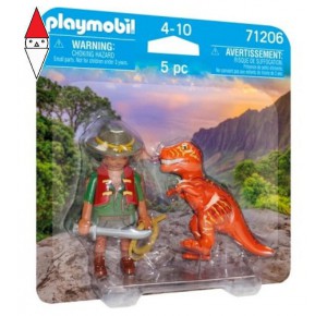 , , , COSTRUZIONE PLAYMOBIL ESPLORATORE E T-REX