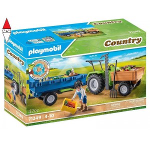 , , , COSTRUZIONE PLAYMOBIL TRATTORE CON RIMORCHIO