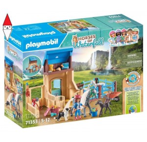 , , , COSTRUZIONE PLAYMOBIL STALLA CON RECINTO- PLAYMOBIL HORSES OF WATERFALL