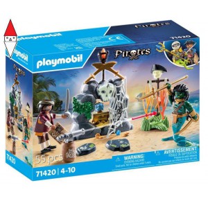 , , , COSTRUZIONE PLAYMOBIL NASCONDIGLIO DEL TESORO PIRATA