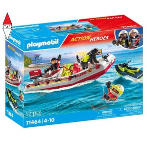 , , , COSTRUZIONE PLAYMOBIL GOMMONE DEI POMPIERI E AQUASCOOTER