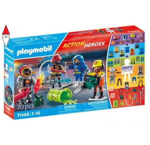 , , , COSTRUZIONE PLAYMOBIL MY FIGURES POMPIERI