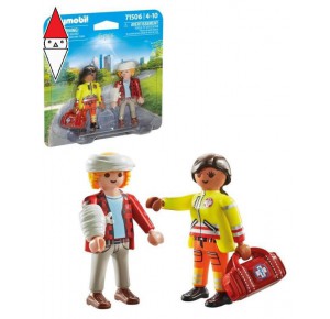 , , , COSTRUZIONE PLAYMOBIL PARAMEDICO CON PAZIENTE