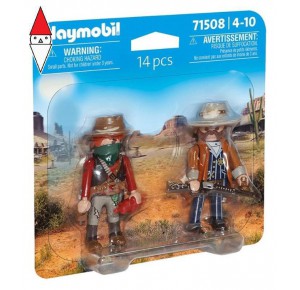 , , , COSTRUZIONE PLAYMOBIL BANDITO E SCERIFFO