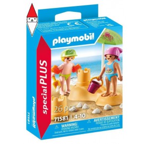 , , , COSTRUZIONE PLAYMOBIL BAMBINI CON CASTELLO DI SABBIA