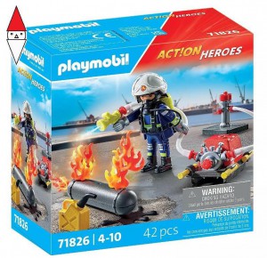 , , , COSTRUZIONE PLAYMOBIL POMPIERE CON POMPA D  ACQUA