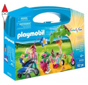, , , COSTRUZIONE PLAYMOBIL CARRYING CASE LARGE FAMILY PICNIC