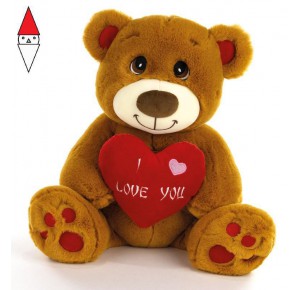 , , , PELUCHE PLUSH-COMPANY ORSO MIELE SAN VALENTINO H.60 CM I LOVE YOU