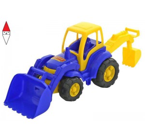 , , , GIOCO ESTIVO POLESIE CHAMPION TRACTOR WITH BACKHOE AND SHOVEL - MM.490X225X315