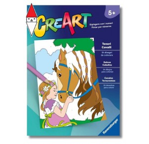 , , , GIOCO EDUCATIVO RAVENSBURGER CREART ALBUM DA COLORARE 5+ TENERI CAVALLI