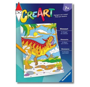 , , , GIOCO EDUCATIVO RAVENSBURGER CREART ALBUM DA COLORARE 7+ DINOSAURI