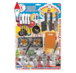 , , , GIOCO DI IMITAZIONE RONCHI SUPERTOYS SET ATTREZZI SCUOLA DI CUCINA 14 PZ BLISTER