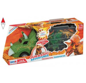 , , , MODELLINO RONCHI SUPERTOYS CAMION JURASSIC TRICERATOPO CON 6 DINOSAURI