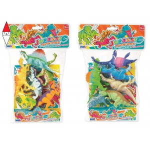 , , , ACTION FIGURE RONCHI SUPERTOYS BUSTA DINOSAURI COLORI FANTASY 6 ANIMALI