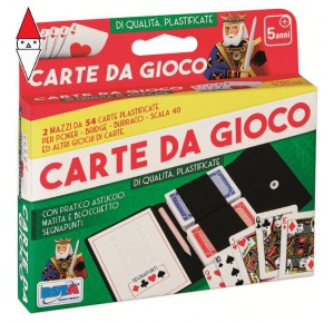 , , , CARTE DA GIOCO RONCHI SUPERTOYS CARTE DA GIOCO CON ASTUCCIO BLOCCHETTO E MATITA