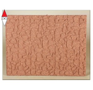 , , , NATALE ROSSI-ROSA PANN. SUGHERO DIS. MURO PIETRA SFALSATA CM. 33X25X1