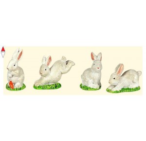 , , , NATALE ROSSI-ROSA CONIGLIO IN RESINA CM. 2,5X1,5X3,5 (4 MOD.)