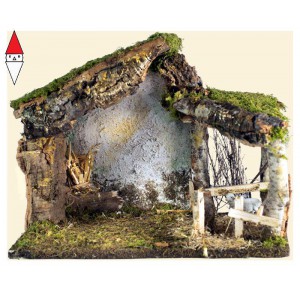 , , , NATALE ROSSI-ROSA CAPANNA CM. 33X18X24 CON LUCE