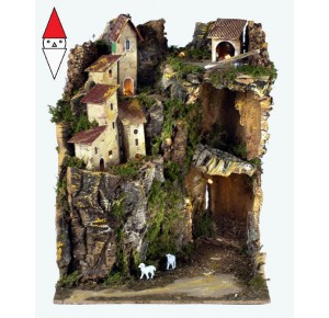 , , , NATALE ROSSI-ROSA PRESEPE CM.25X25X30 CON LUCI