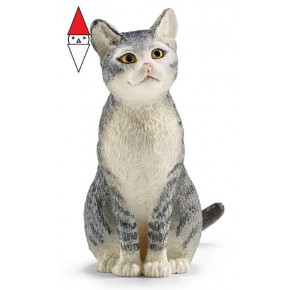 , , , ACTION FIGURE SCHLEICH GATTO SEDUTO (SERIE FARM WORLD FATTORIA)