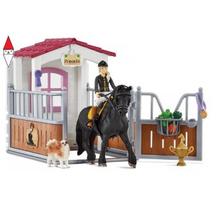 , , , ACTION FIGURE SCHLEICH BOX PER CAVALLI CON TORI E IL SUO CAVALLO PRINCIPESSA