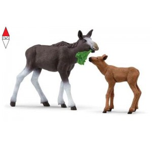 , , , ACTION FIGURE SCHLEICH ALCE CON CUCCIOLO