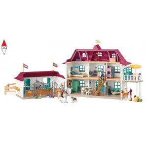 , , , ACTION FIGURE SCHLEICH CASA DI CAMPAGNA E SCUDERIA LAKESIDE (HORSE CLUB)