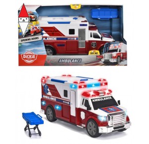 , , , MODELLINO SIMBA CITY HEROES AMBULANZA CM. 33 CON LUCI E SUONI