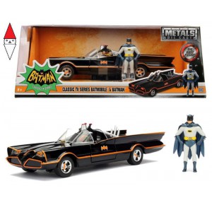 , , , MODELLINO SIMBA BATMAN BATMOBILE CLASSIC DEL 1966 1/24