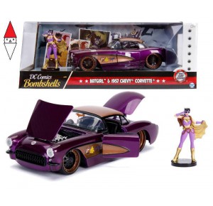 , , , MODELLINO SIMBA BATGIRL 1957 CHEVY IN SCALA 1:24