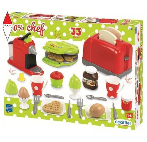 , , , GIOCO DI IMITAZIONE SMOBY SET 33 PEZZI CHEF MAXI COLAZIONE