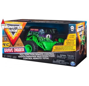 , , , VEICOLO GIOCATTOLO SPIN-MASTER MONSTER JAM 1/24 TH GRAVE DIGGER RC