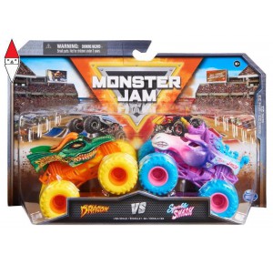 , , , VEICOLO GIOCATTOLO SPIN-MASTER MONSTER JAM VEICOLI 2 PACK 1/64 ASSORTITI