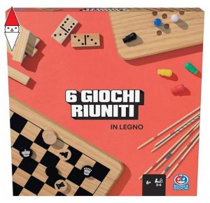 , , , GIOCO DA TAVOLO SPIN-MASTER EG CLASSICI 6 GIOCHI RIUNITI IN LEGNO