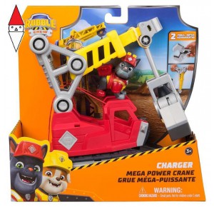 , , , ACTION FIGURE SPIN-MASTER RUBBLE  AND  CREW VEICOLO DELUXE DI CHARGER