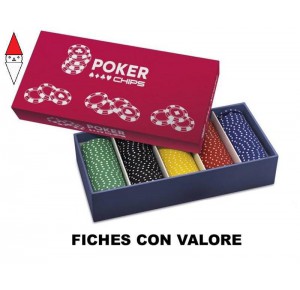 , , , CARTE DA GIOCO TEODOMIRO DAL NEGRO SCATOLA 125 FICHES CON VALORE GR.11,5