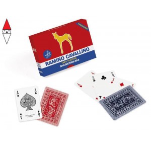 , , , CARTE DA GIOCO TEODOMIRO DAL NEGRO CARTE RAMINO CAVALLINO ORO