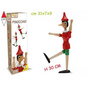 , , , ACTION FIGURE TEOREMA (IMPORTAZIONE) PINOCCHIO IN LEGNO H. 30 CM