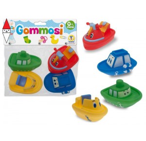 , , , PRIMA INFANZIA TEOREMA GOMMOSI BARCHETTE VEICOLI 4 PZ