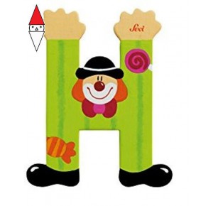 , , , PRIMA INFANZIA TRUDI LETTERA H CLOWN CM 10