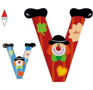 , , , PRIMA INFANZIA TRUDI LETTERA V CLOWN CM 10