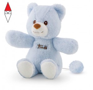 , , , PELUCHE PRIMA INFANZIA TRUDI ORSO CARILLON CREMINO AZZURRO S