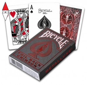 , , , CARTE DA GIOCO UNITED STATES PLAYING CARD COMPANY BICYCLE METALLUXE RED