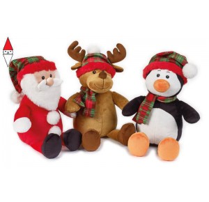 , , , PELUCHE VENTURELLI ANIMALI NATALE E BABBO NATALE GRS