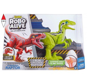 , , , ANIMALI ZURU ROBO ALIVE VELOCIRAPTOR CAMMINANTE CON SURPRISE SLIME 2 COLORI