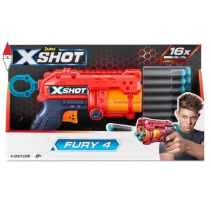 , , , ACTION FIGURE ZURU X-SHOT FURY 4 (16DARTS)OPEN BOX