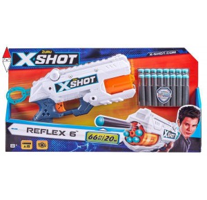 , , , GIOCO DI IMITAZIONE ZURU X-SHOT EXCEL REFLEX 6 CON TAMBURO AUTOMATICO